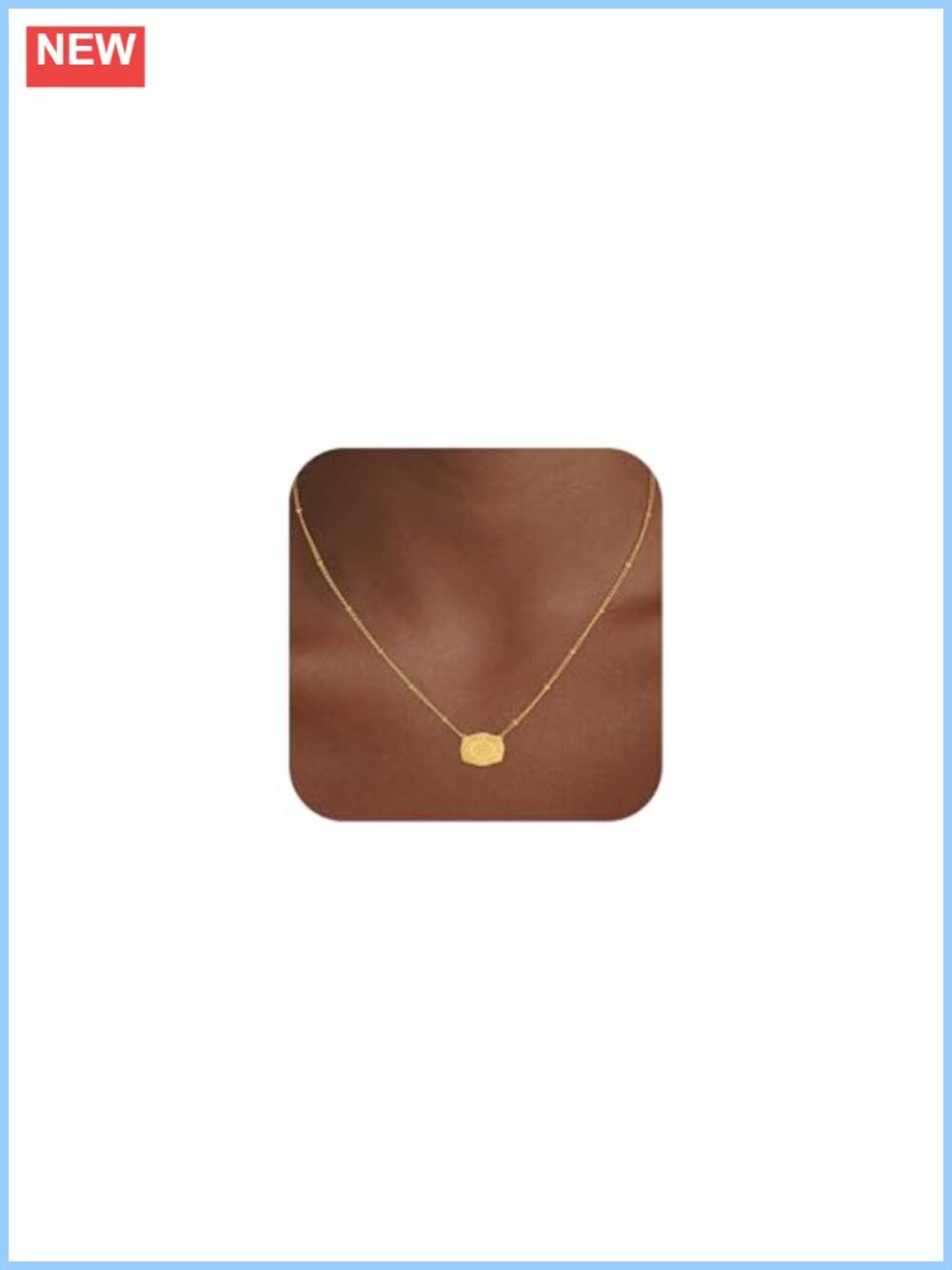 14K Gold Plated Initial Letter Necklace - Personalized Pendant for Women